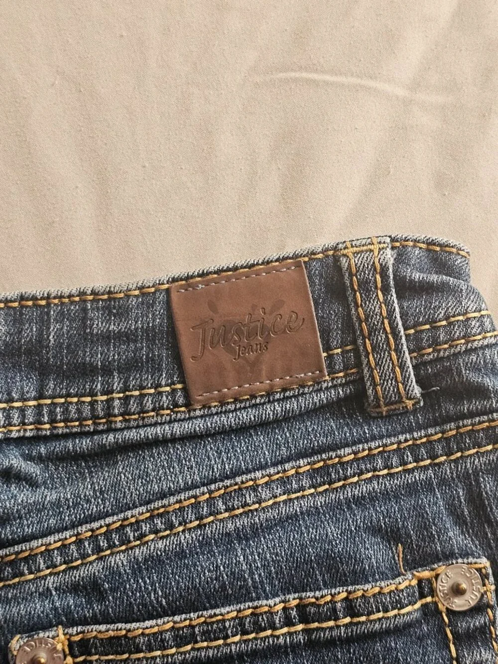 Justice Girls Denim Shorts Size 12R Blue Jean Shorty Classic 5 Pocket School